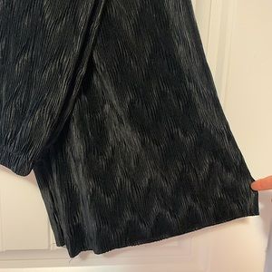 vintage black crinkly pants